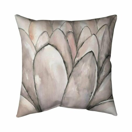 FONDO 26 x 26 in. Blush Pink Flower-Double Sided Print Indoor Pillow FO2795849